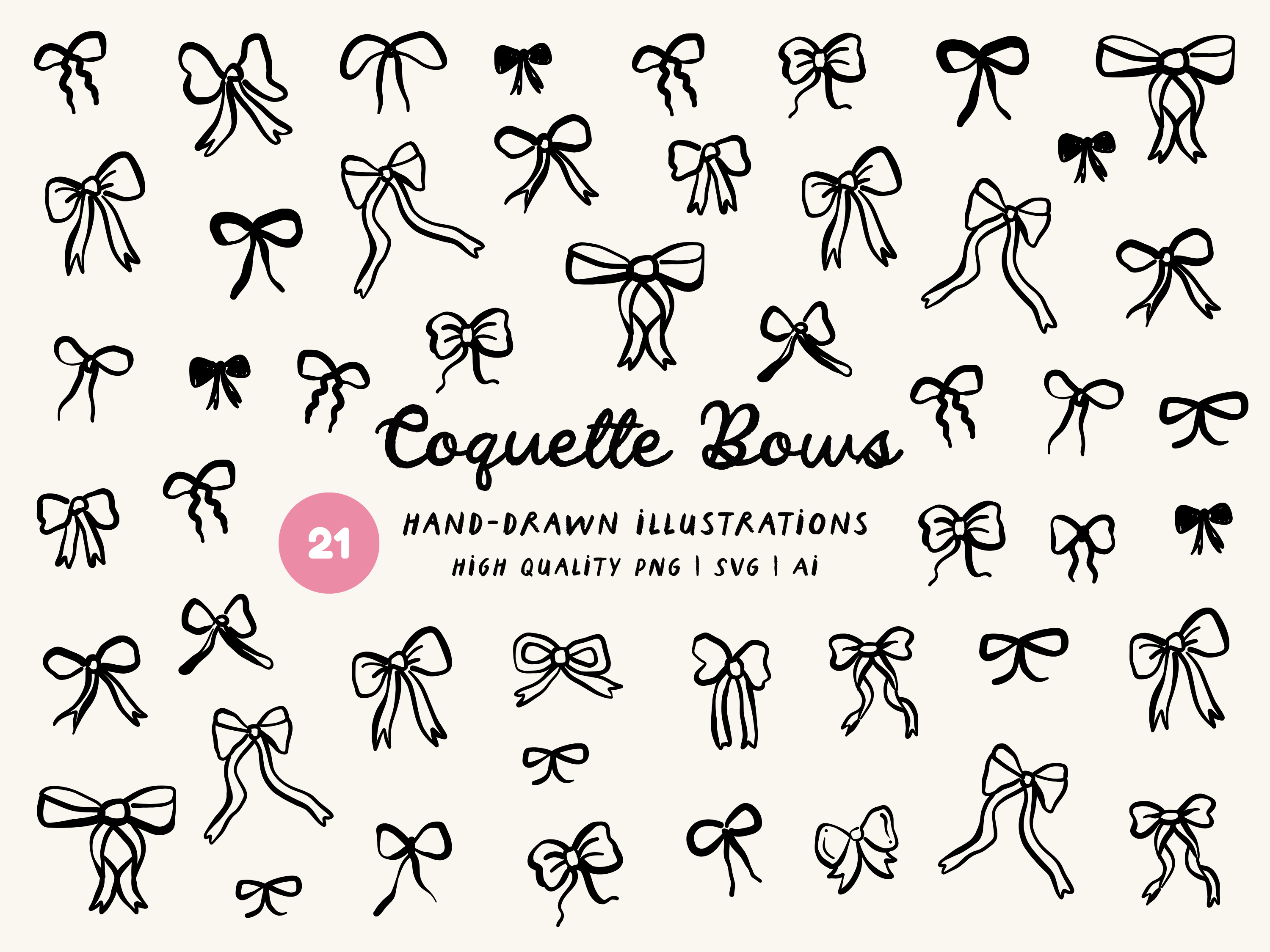 Coquette Bows Clipart
