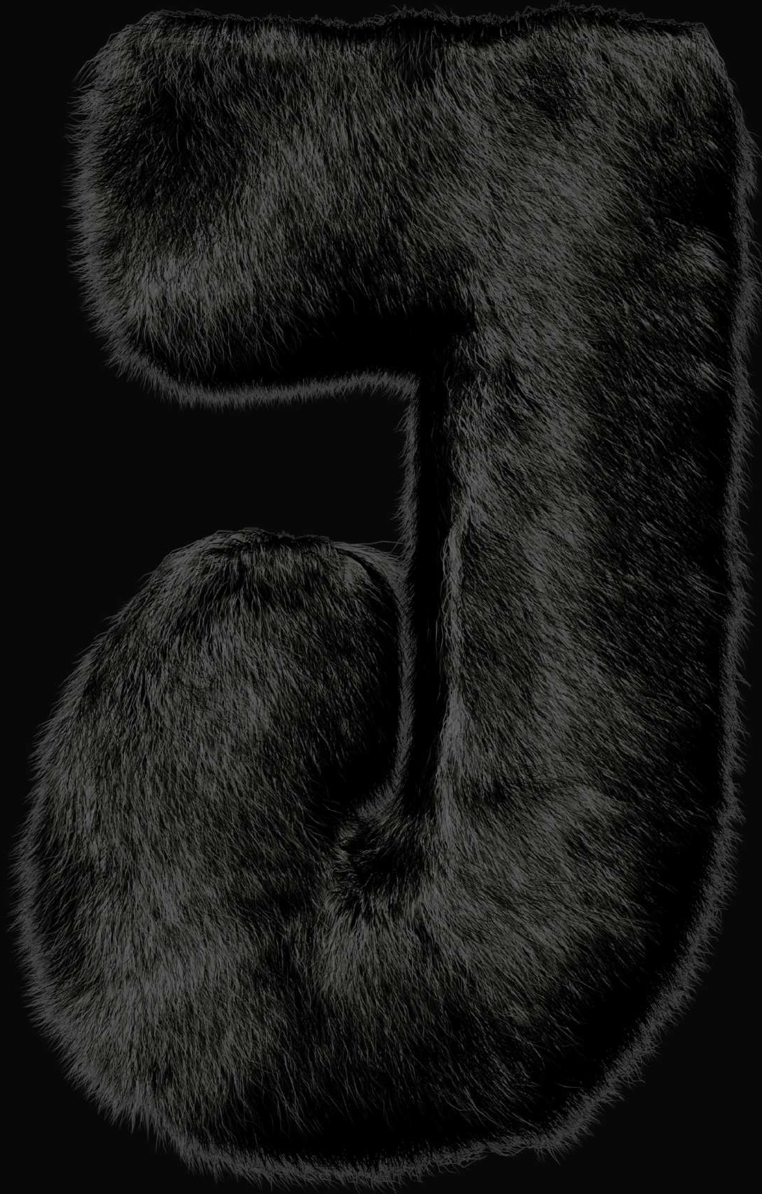 Black furry letters