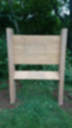 Oak sign - installed in Eastville Park