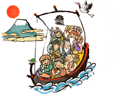 四條畷神社様七福神様画