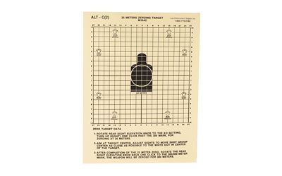 Action Target 25 Meter M16A2 Zeroing Target, Heavy Tagboard Paper, 100 Per Box