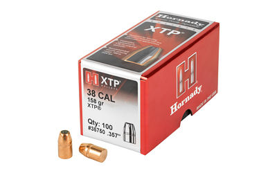 Hornady XTP Bullets, 38 Cal .357, 158 Grain, 100 Count