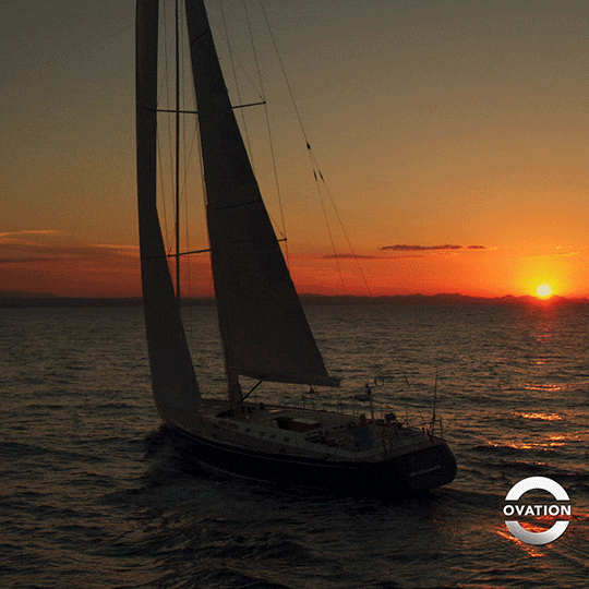 sunset sailing GIF by Ovation TV.gif