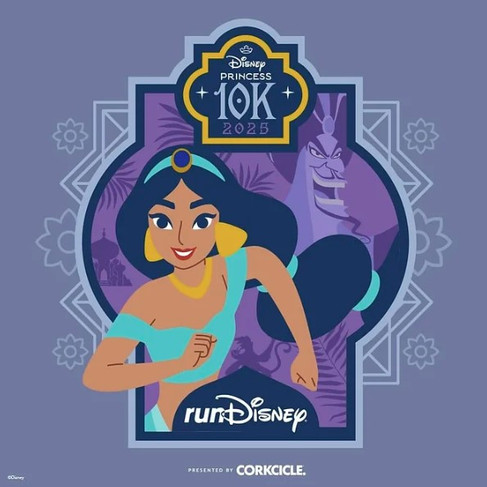runDisney 10k Artwork featuring a running Jasmin