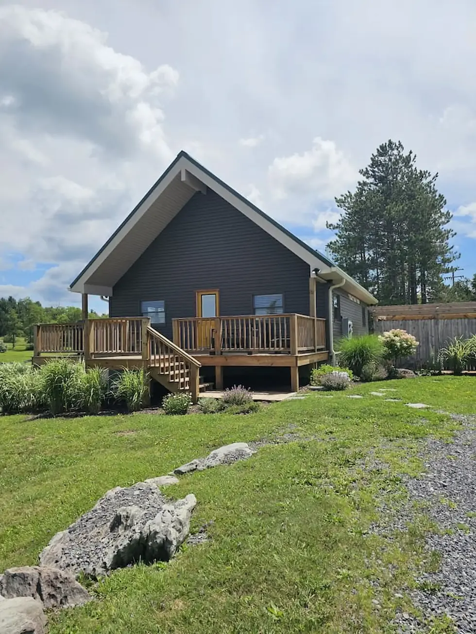 Barton House Exterior with Yellow Door