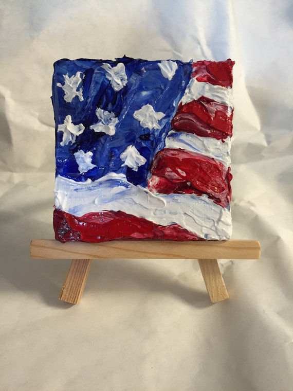 Thumbnail: Miniature US Flag Painting