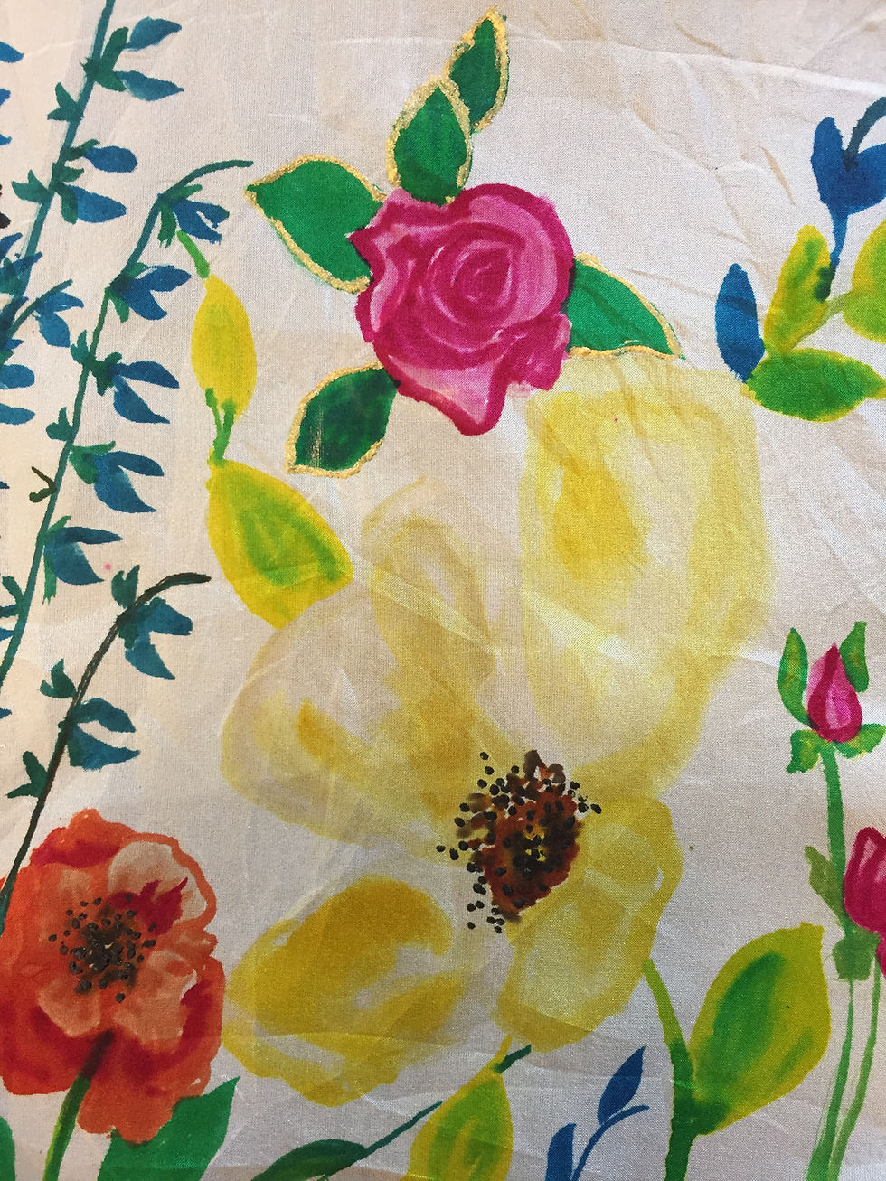 Thumbnail: Butterfly and Flowers Scarf