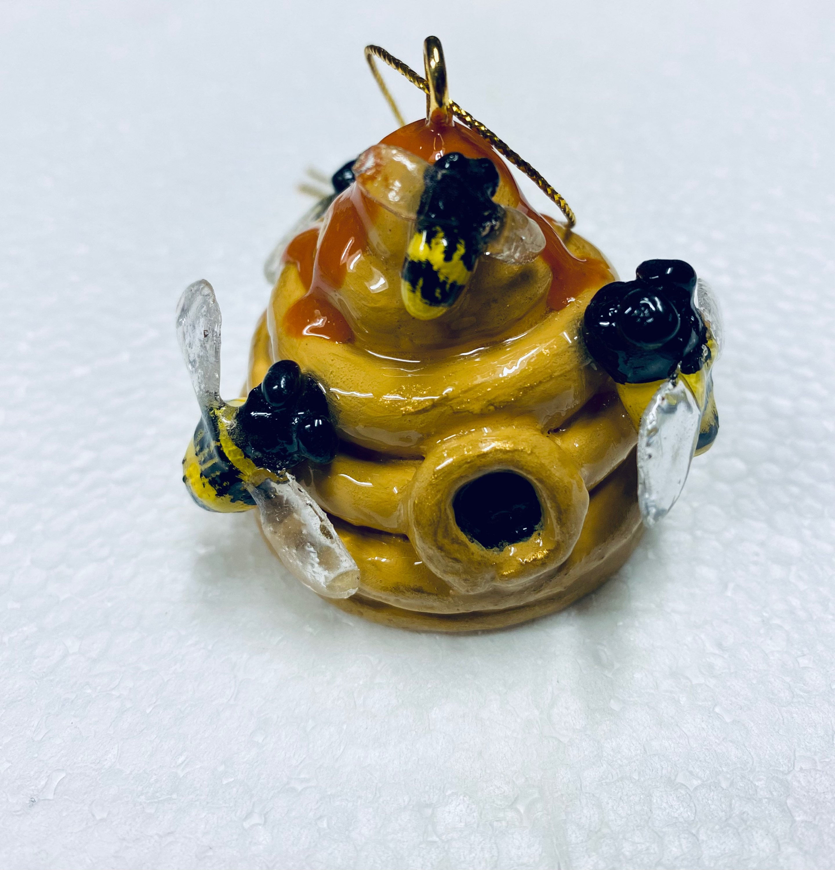 Honeybee Skep ornament