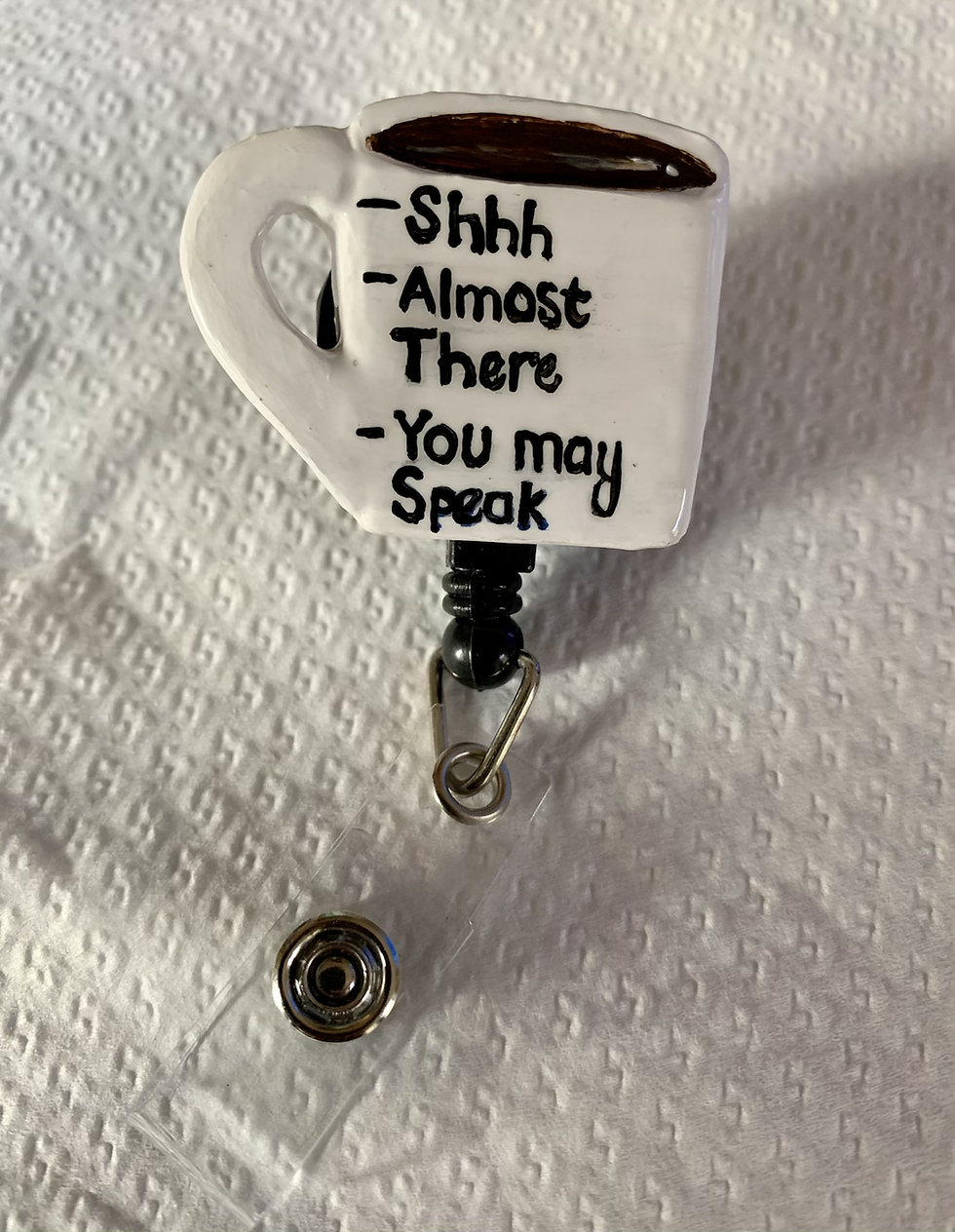 Thumbnail: Coffee Cup Badge Reel