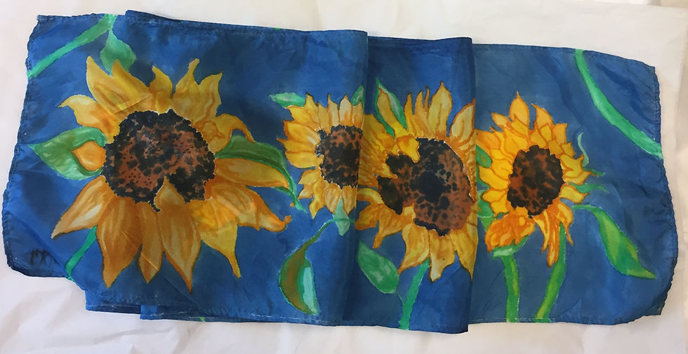 Thumbnail: Sunflower Silk Scarf
