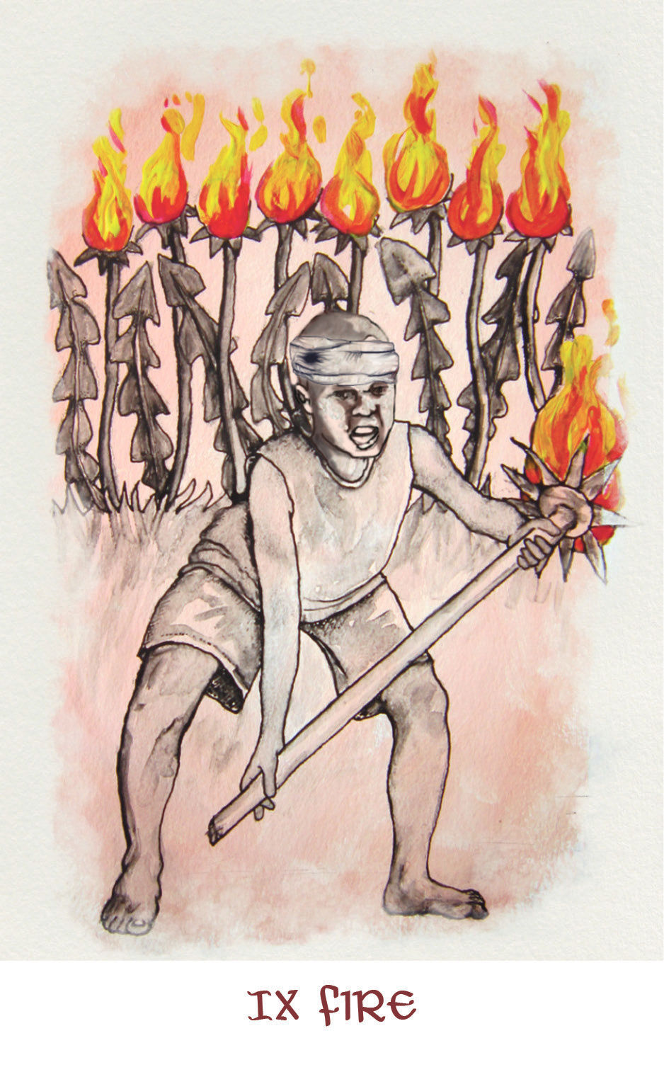 VIII of Fire, The Wayfarer Tarot