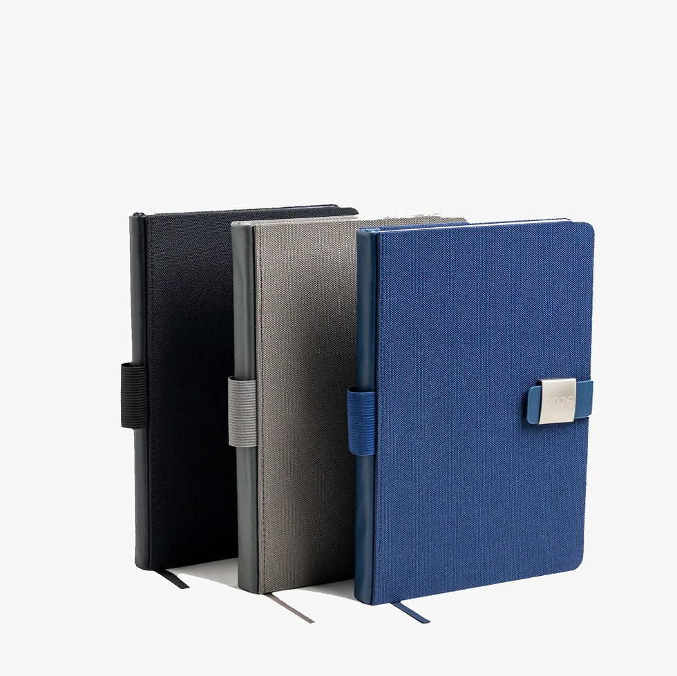 Agenda fecho metálico