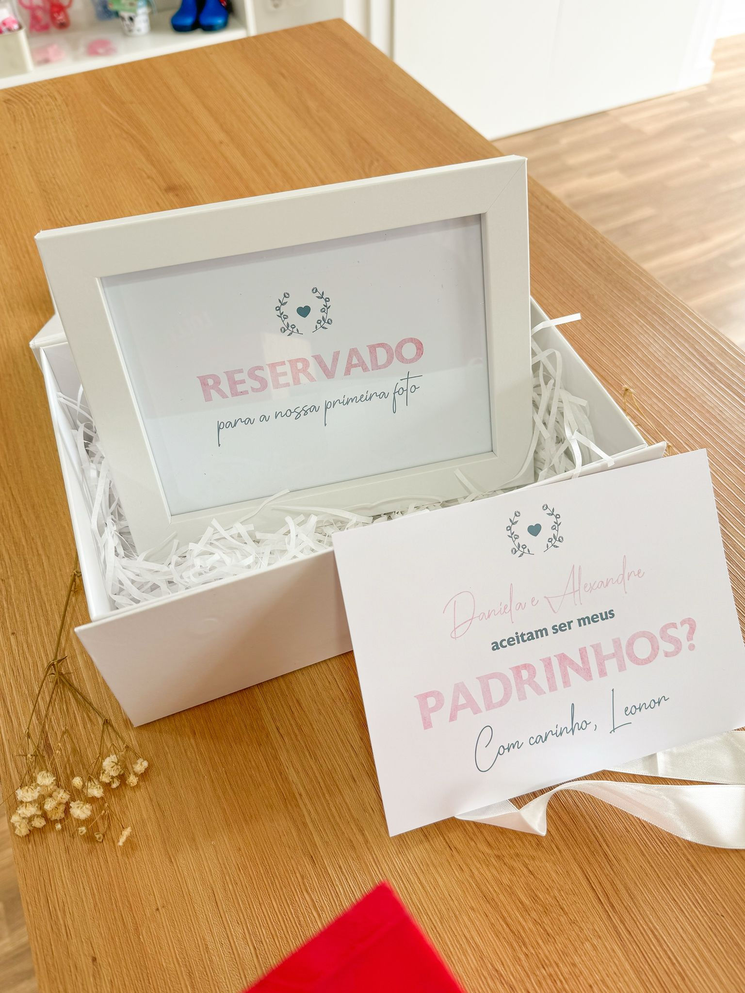 Convite padrinhos c/ moldura