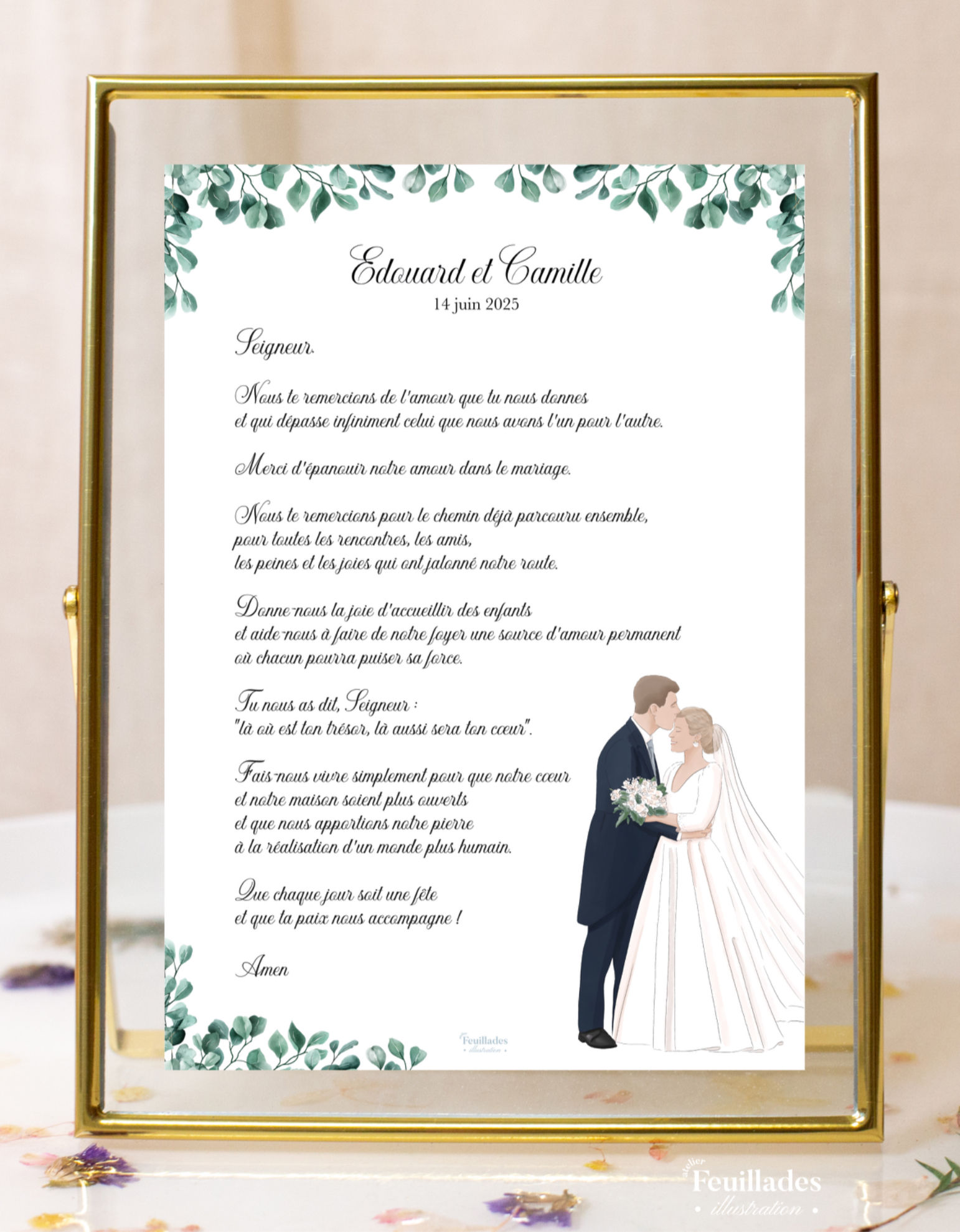 PRIÈRE DES ÉPOUX ET FIANCÉS - SUR MESURE