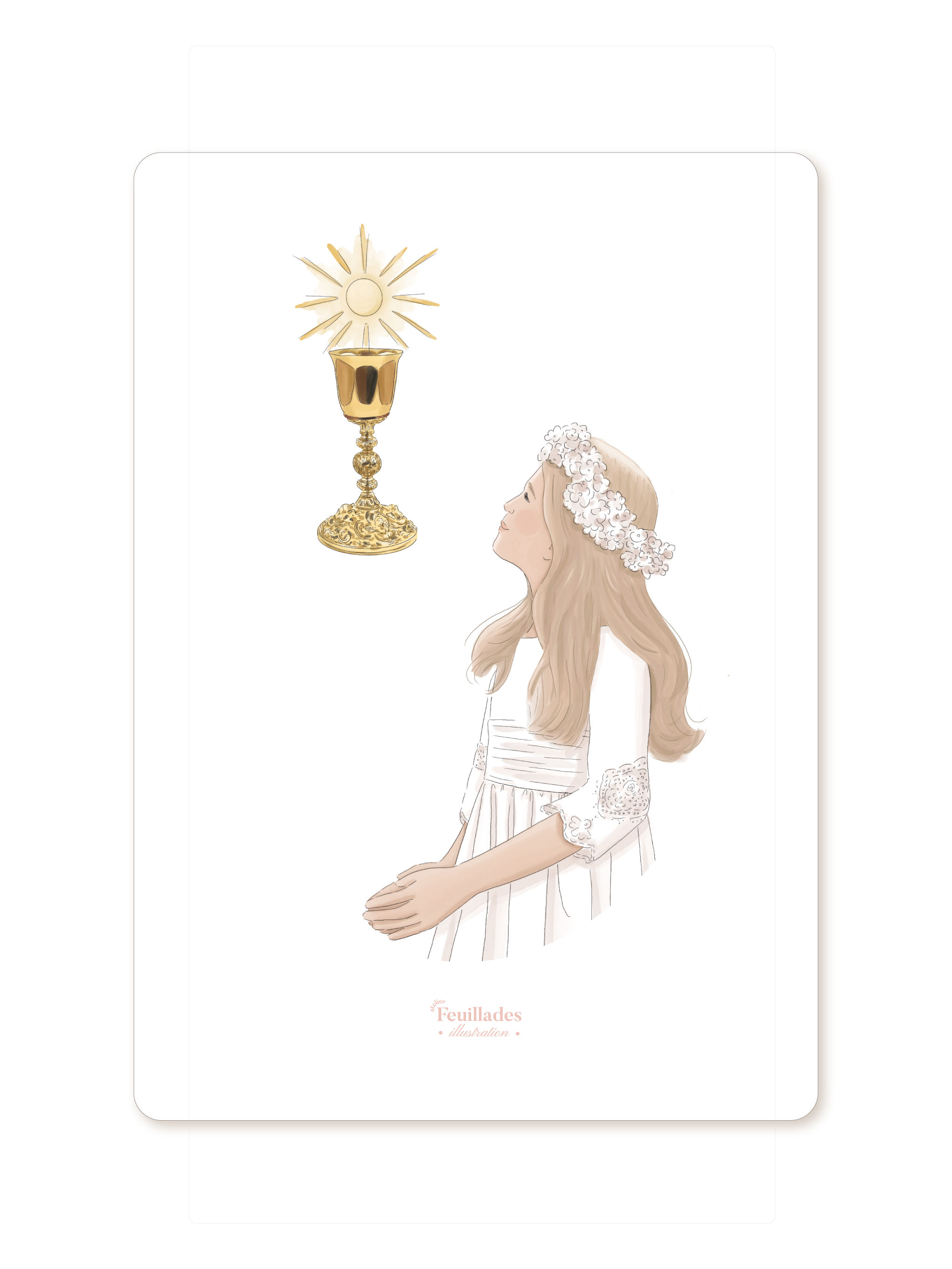 SIGNET DE COMMUNION - PETITE FILLE BUSTE