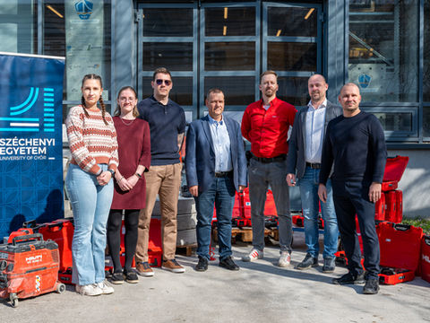 Vállalati partnerség az oktatásban: Hilti gépekkel bővült a Széchenyi István Egyetem képzési célú eszközparkja