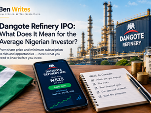 The Dangote Refinery IPO has opened a new conversation about investment and public ownership in Nigeria. With 4.1 billion shares offered at ₦525 each and a minimum subscription of 10 shares, eligible investors can participate with ₦5,250. But beyond the excitement surrounding one of Africa's largest refineries, investors need to understand what an IPO actually means, how the offer works, the risks involved and what owning shares could mean for them.