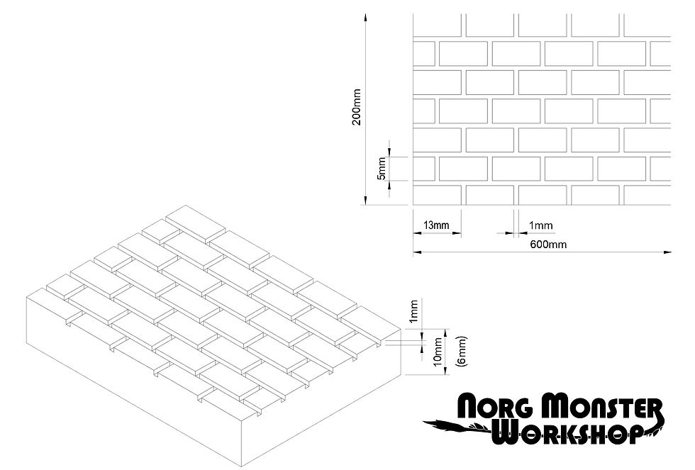 Thumbnail: 1/12 scale brick wall measurements