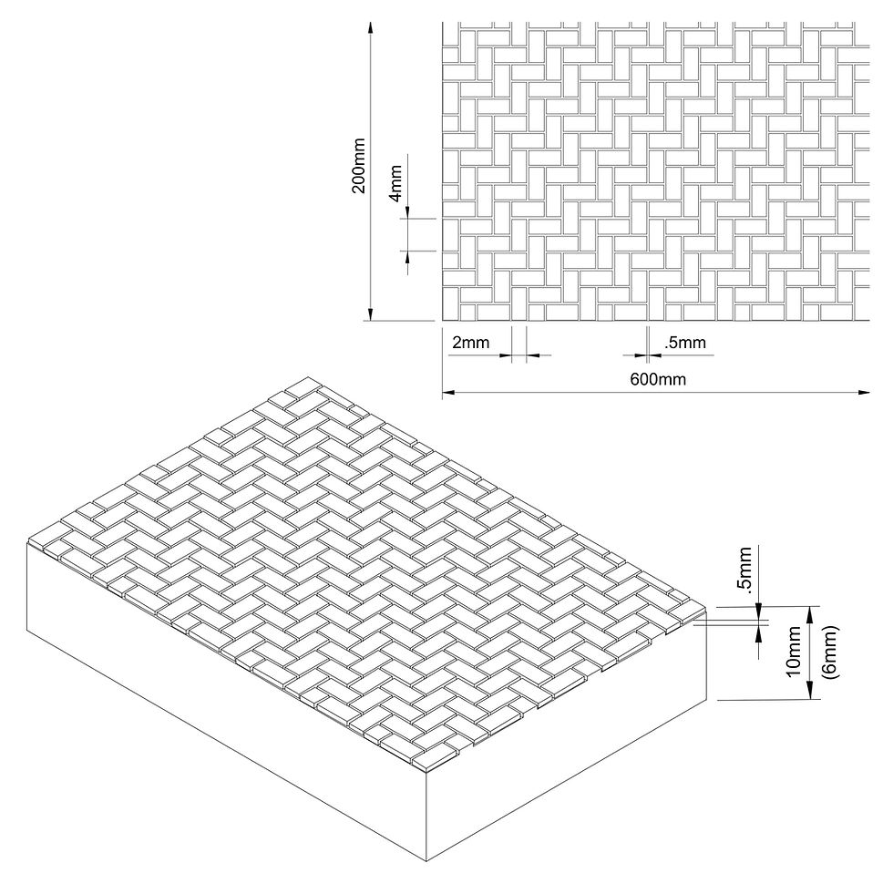 Thumbnail: 1/24 scale herringbone Paving paving measurements
