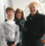 Edward Solovyov pictured at the 2024 British Championships with Angela Hayward and Richard Hillier