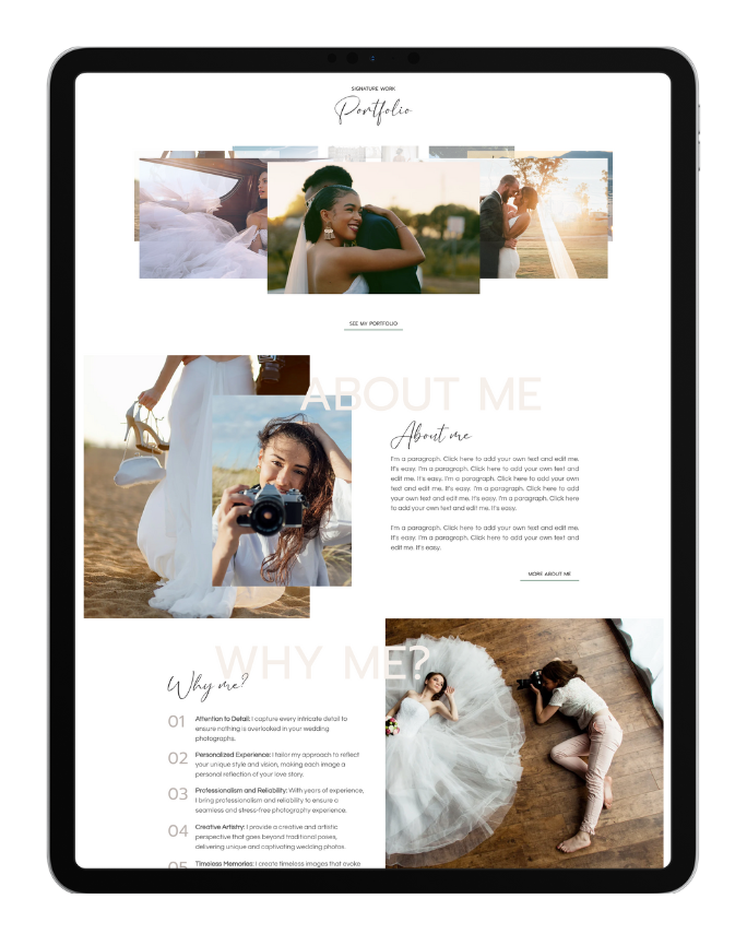 Thumbnail: Responsive photography portfolio website template with customizable galleries