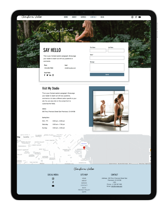 Thumbnail: Professional, modern Wix website template for coaches and small business owners