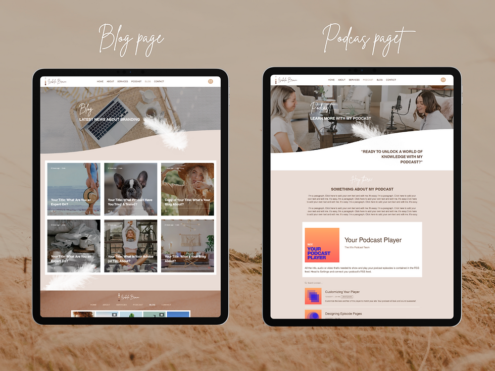 Thumbnail: Responsive Wix website template for personal brand, coaching services, and podcast promotion