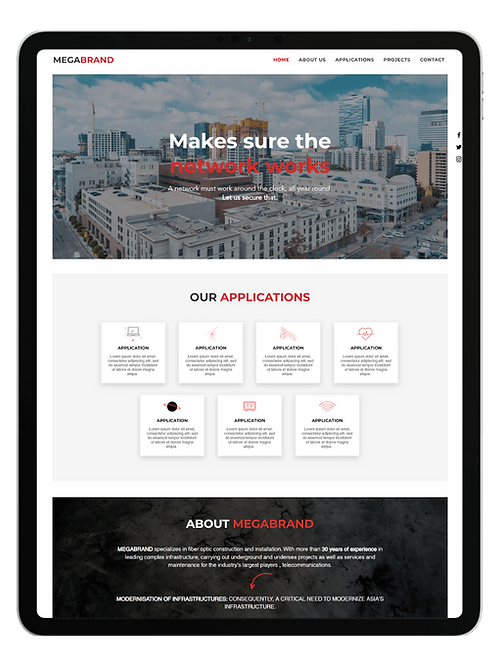 Wix template for business