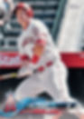 Mike Trout batting in Angels uniform, TOPPS baseball card MIKE TROUT OF