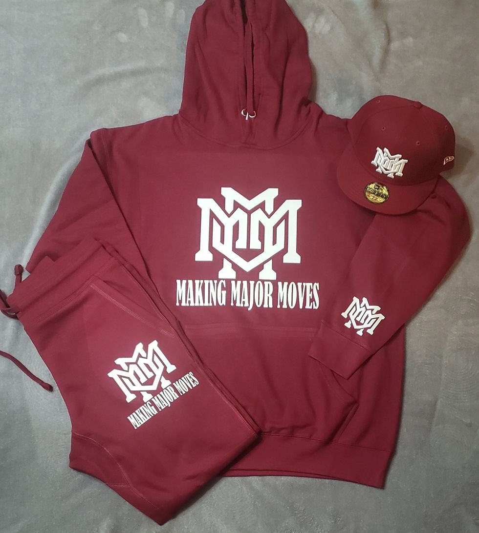 Thumbnail: Maroon Making Major Moves Hoodie and Pants Set 