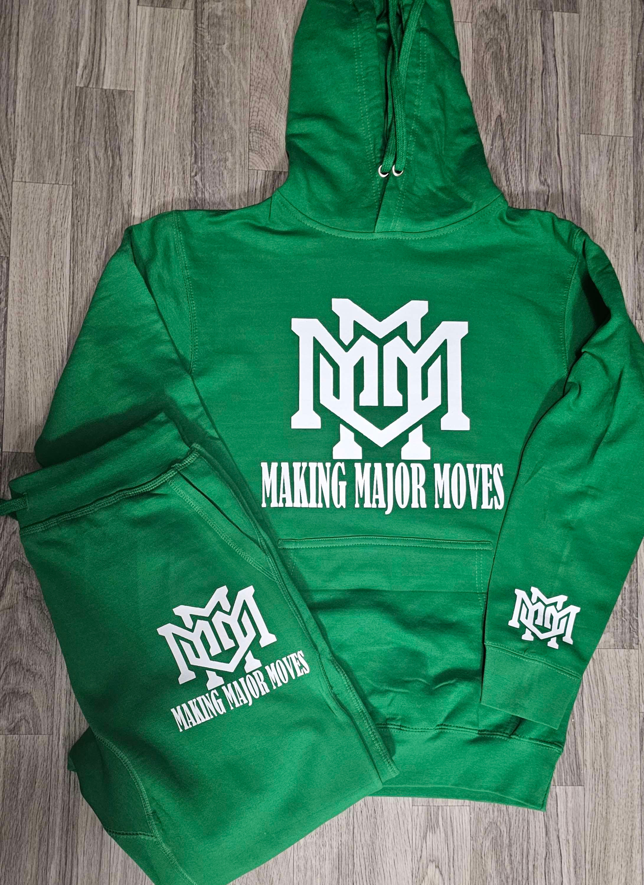 Green Making Major Moves Hoodie and Pants Set 