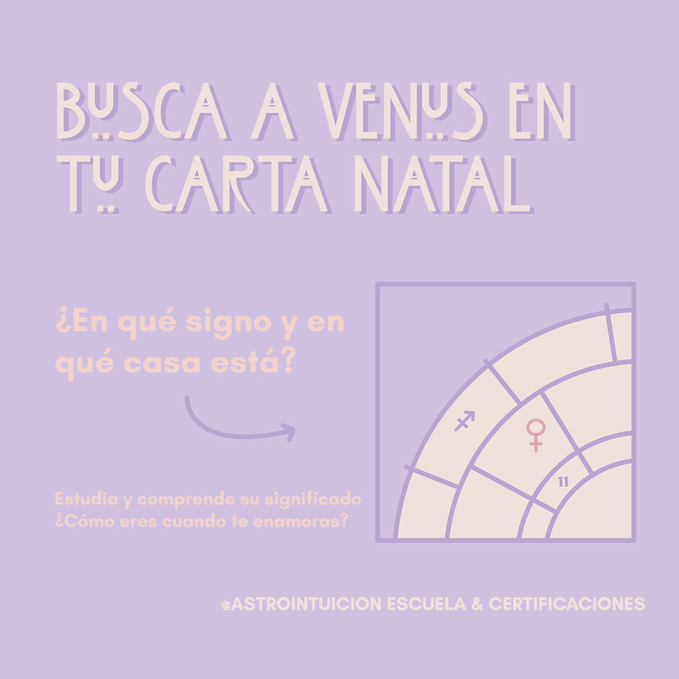Busca a venus en tu carta natal, ¿en qué signo y en qué casa está? Estudia y comprende su significado, ¿cómo eres cuando te enamoras?