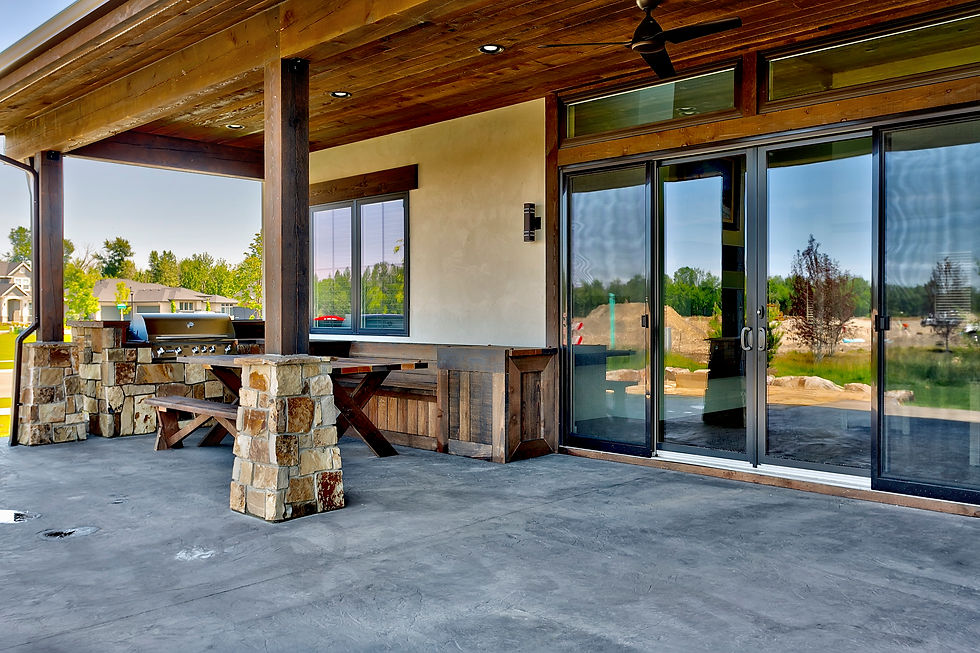 Covered Patio and Outdoor Kitchen
