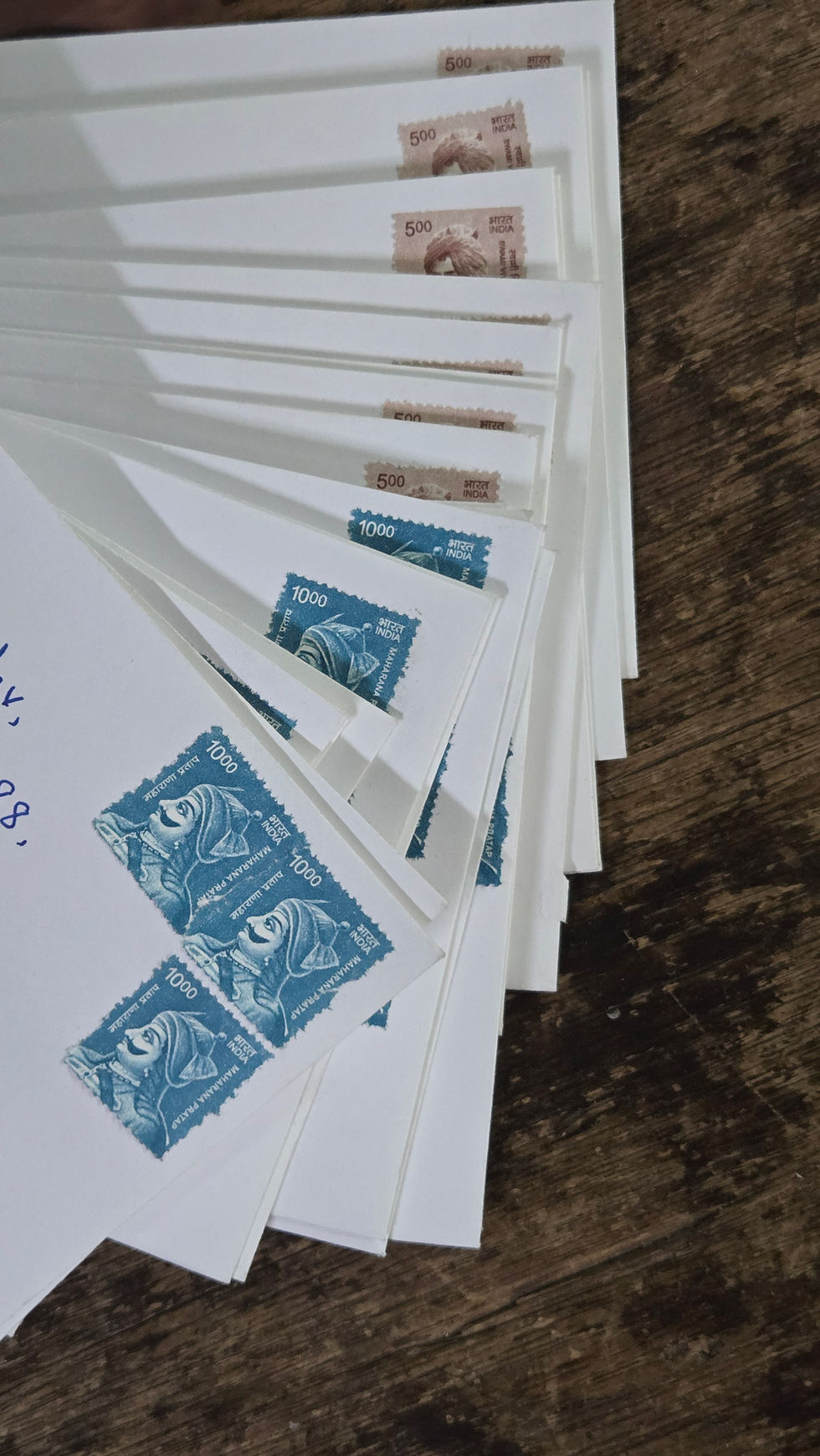 Letters with stamps