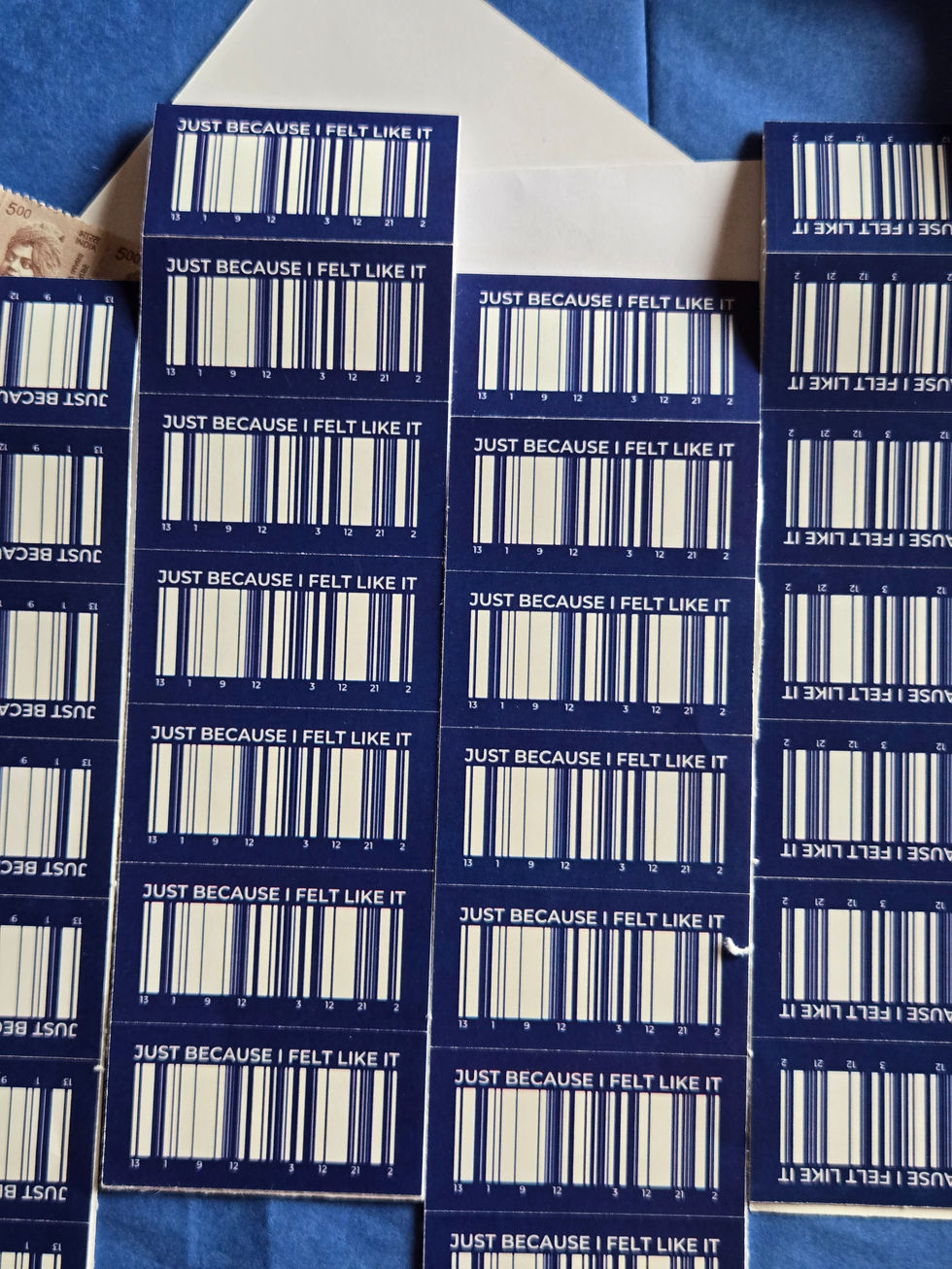 Sticker for securing the envelope.