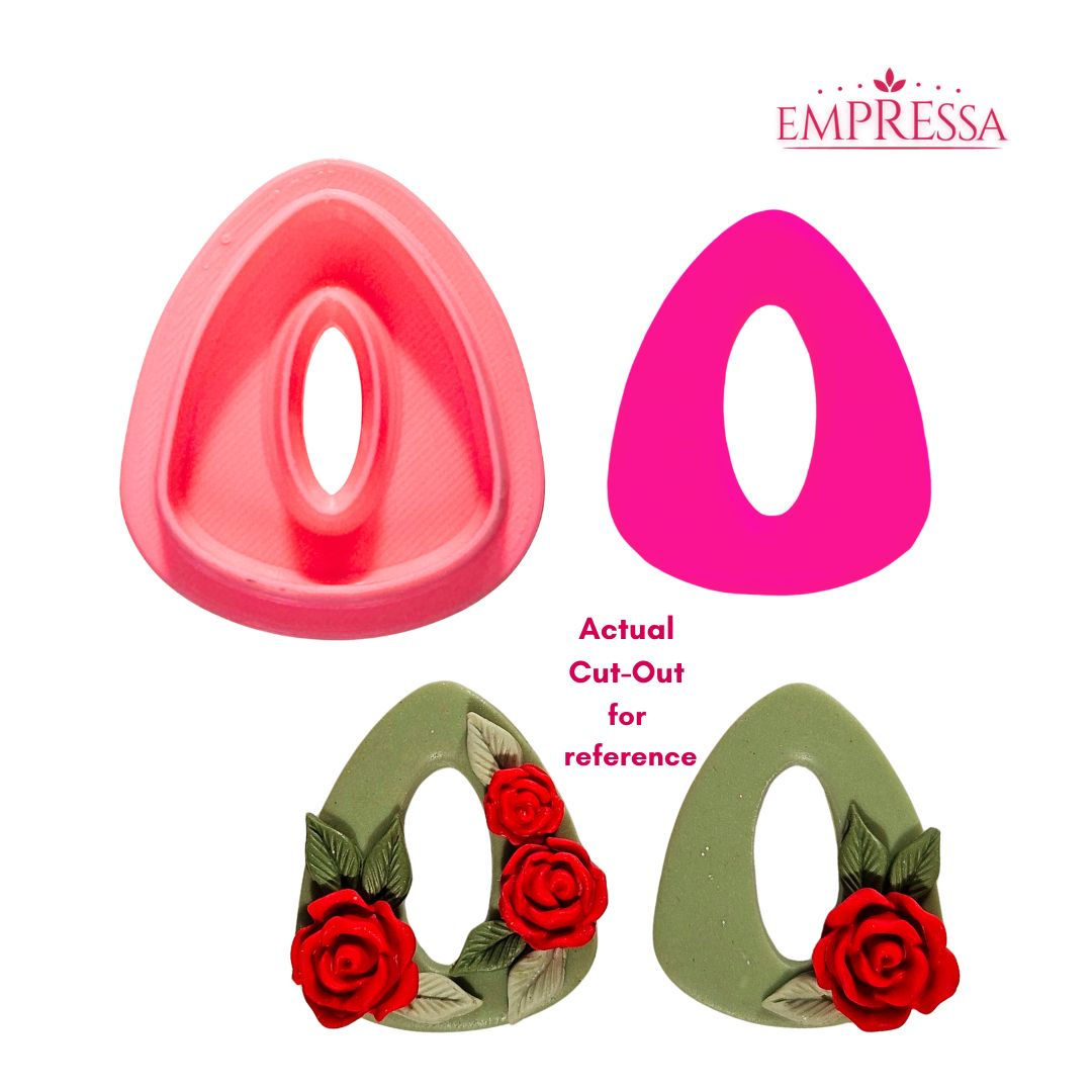 Curved Triangle with Oval Cut Cutter