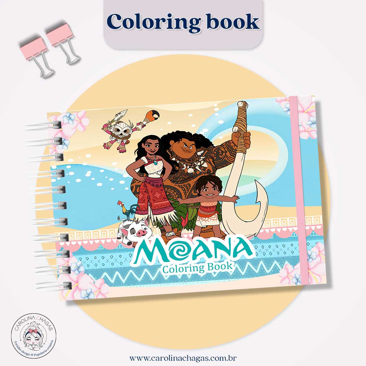 Livro de colorir moana