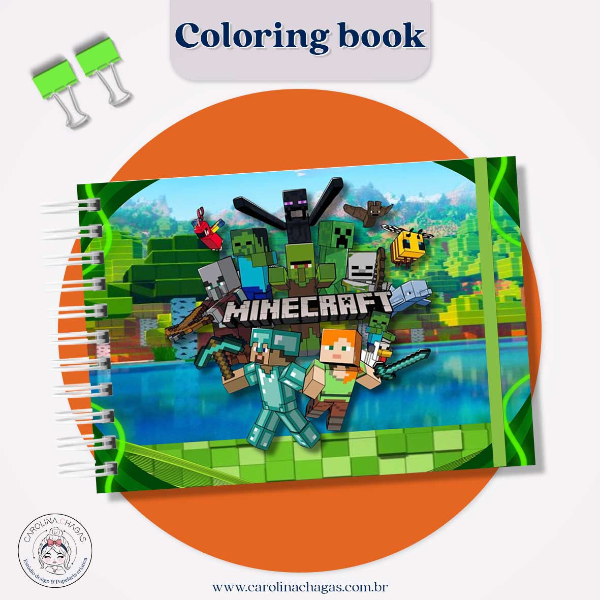 Livro de colorir minecraft