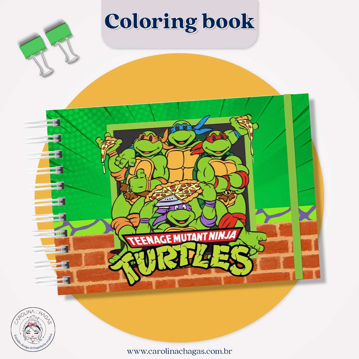 Livro de colorir tartarugas ninja