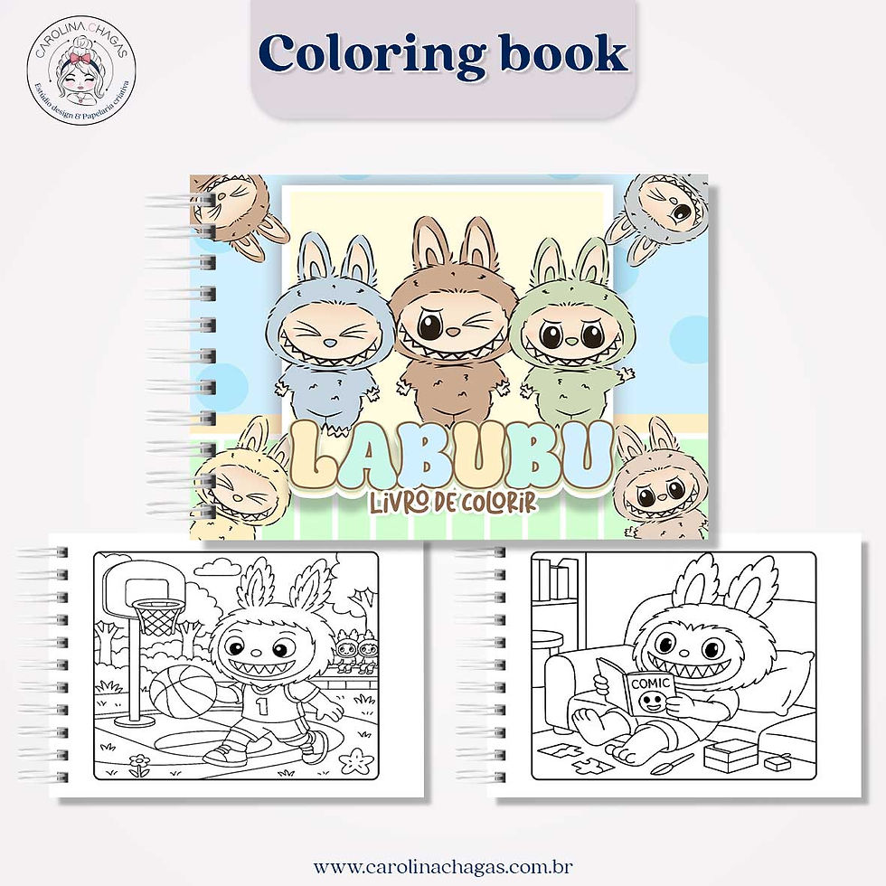 Thumbnail: Livro de colorir labubu