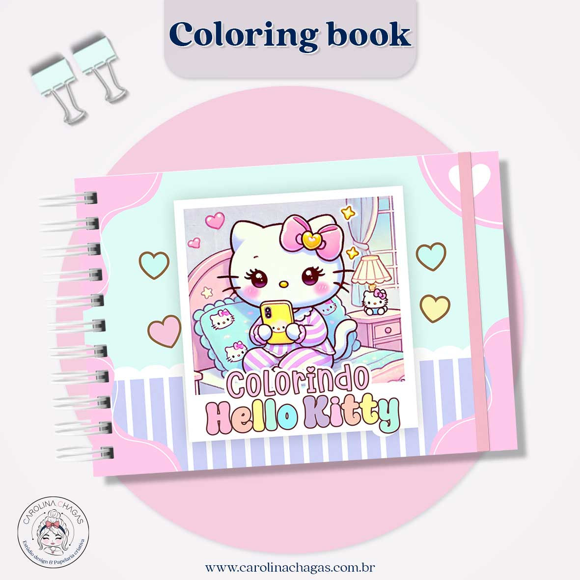 Livro de colorir hello kitty