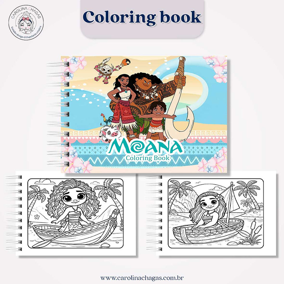 Miniatura: Livro de colorir moana