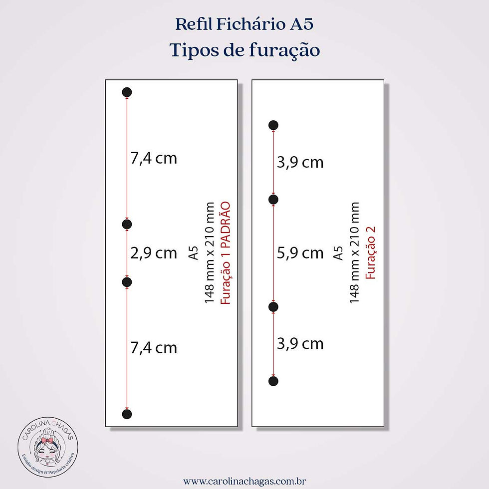 Miniatura: Refil fichário A5 pontilhado cactos fofos