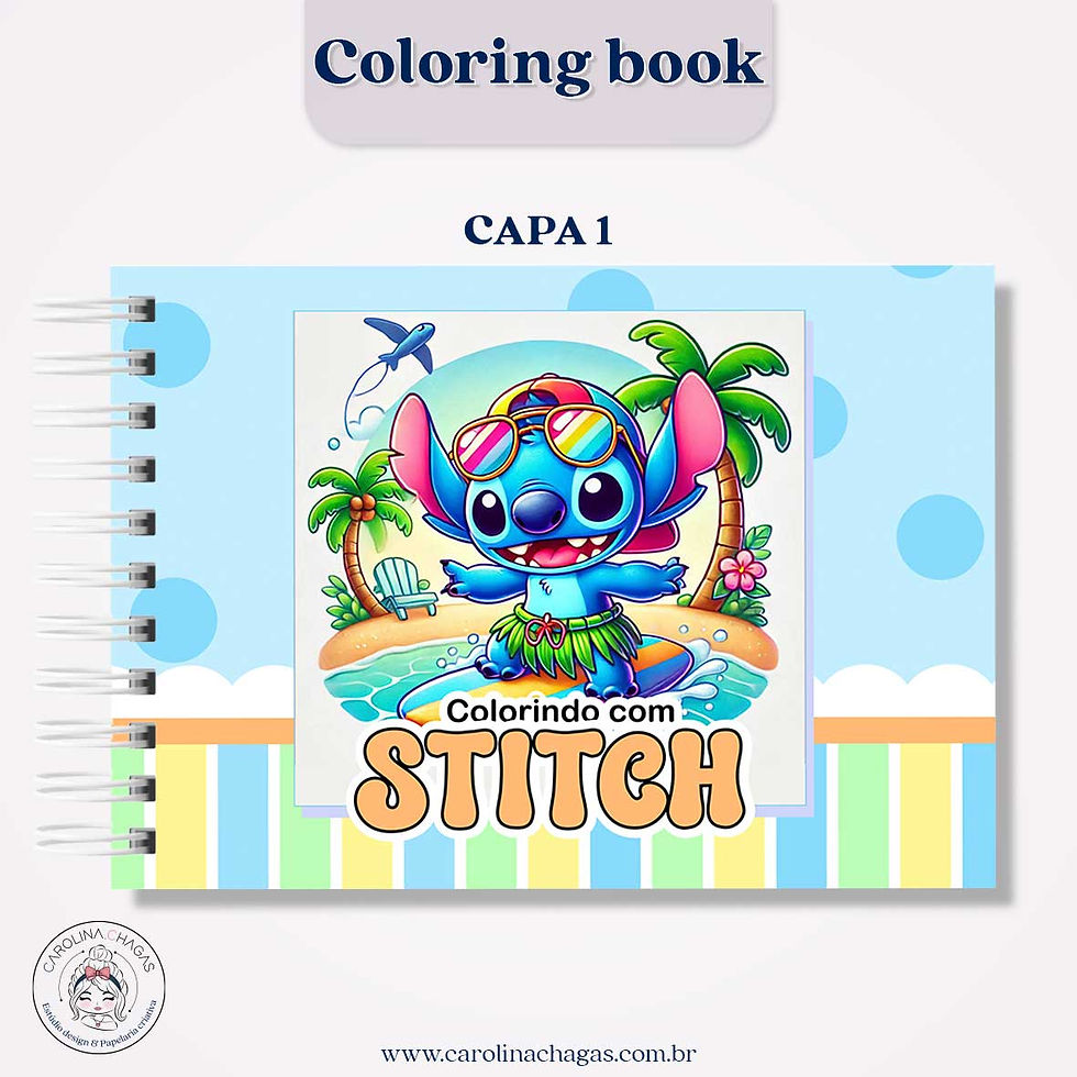 Livro de colorir stitch menino
