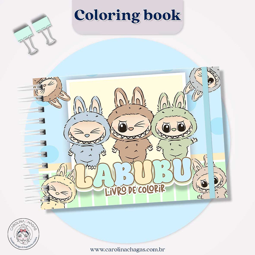 Livro de colorir labubu