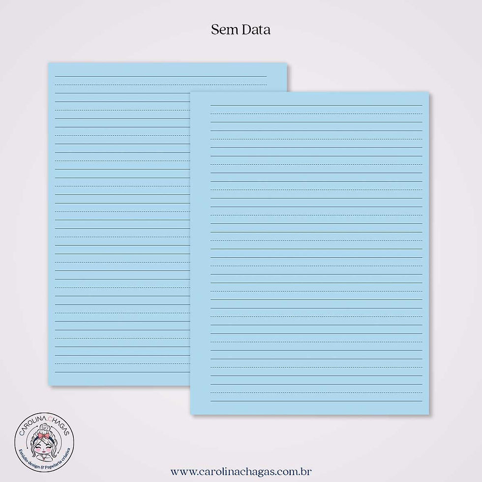 Miniatura: Miolo caderno colegial caligrafia