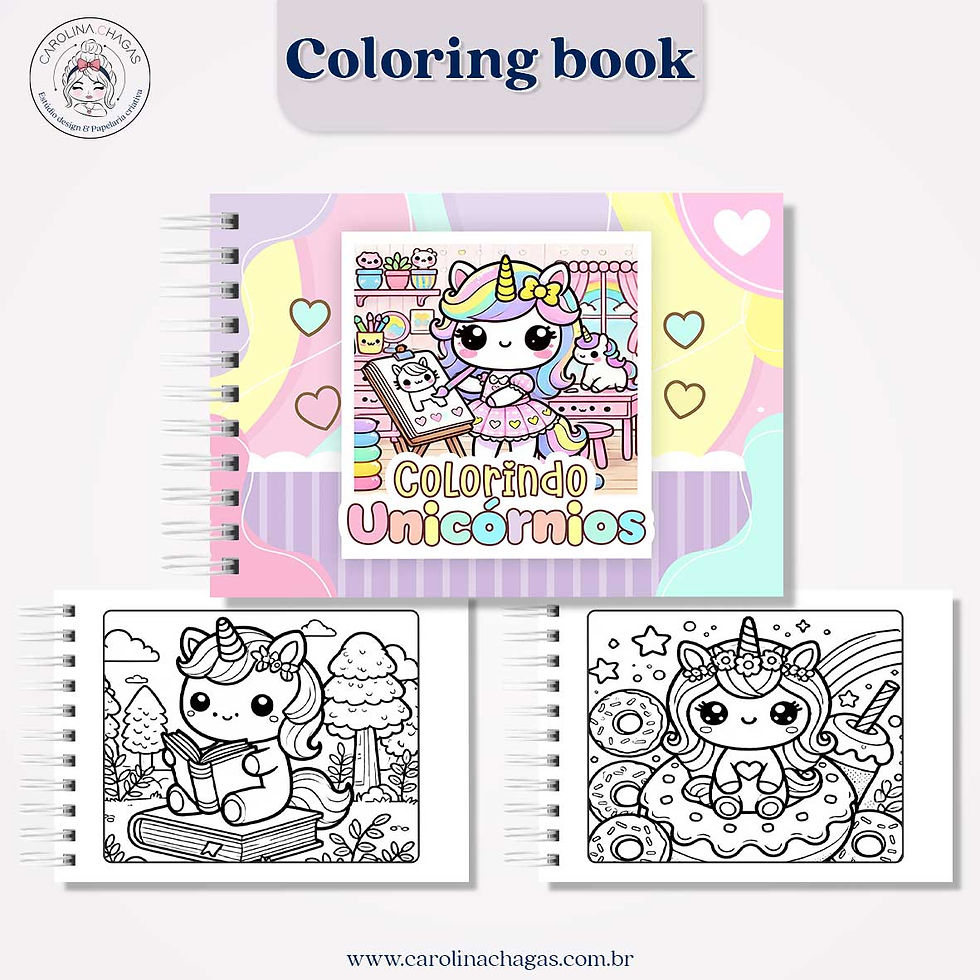 Miniatura: Livro de colorir unicórnio