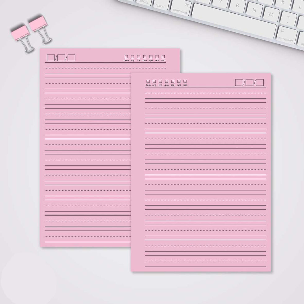 miolo caderno A5 caligrafia
