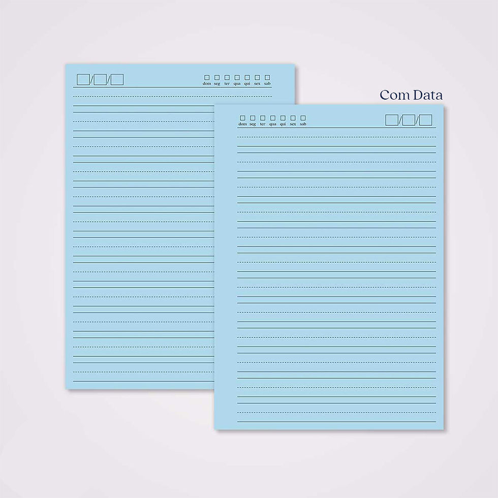miolo caderno A5 caligrafia