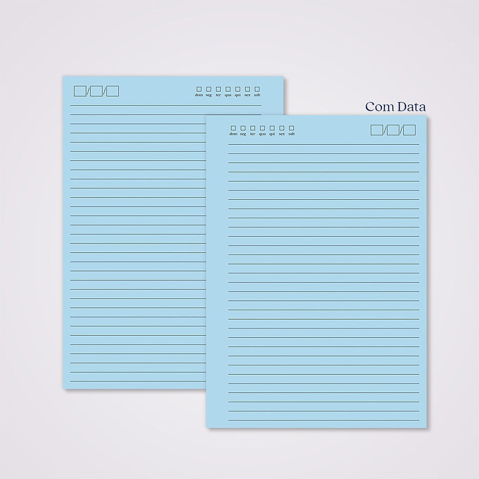 miolo caderno A5 pautado